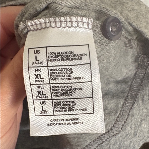 Disney Parks Gray and Blue Mickey Surf Wave Long Sleeve Henley - Picture 8 of 9